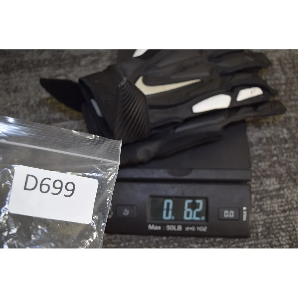 Nike D-Tack 6.0 Gloves Men Size L Black Defensive Tackle Offensive Lineman FLAW